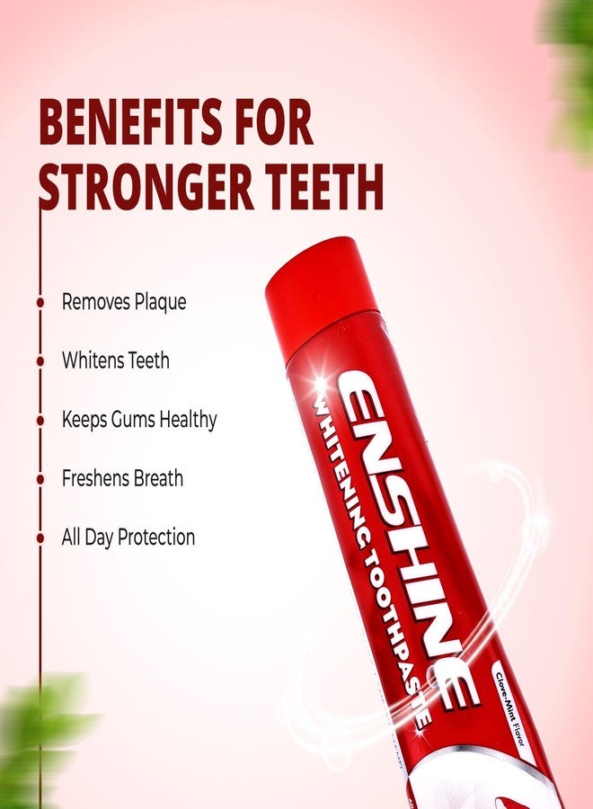 Enshine Teeth Whitening Toothpaste | With Papaya Enzyme & Bromelain | Removes Stains & Prevents Discoloration | Non-Toxic & Cruelty-Free Pack of 2 (100g each) - Image 4